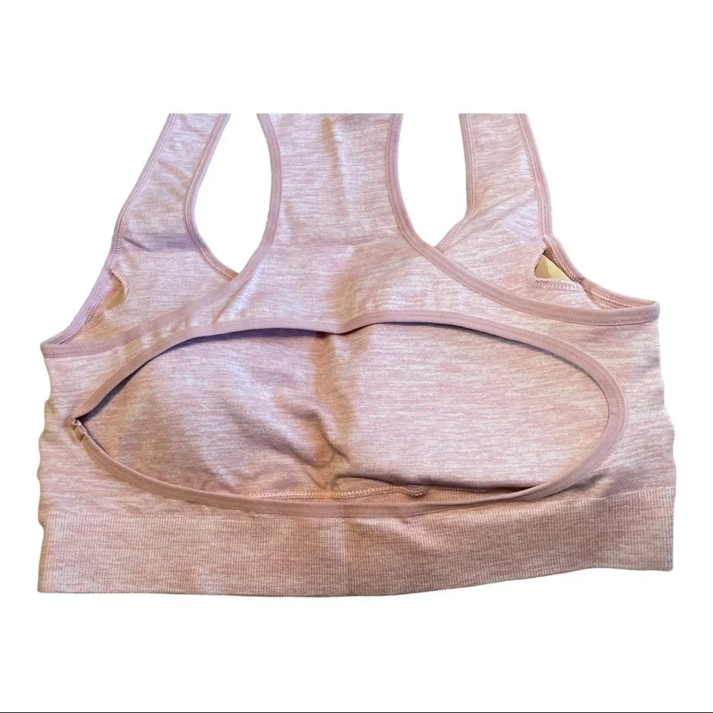 𝅺women's Best Wear MOVE SEAMLESS SPORTS BRA COLOR: Light Pink Marl